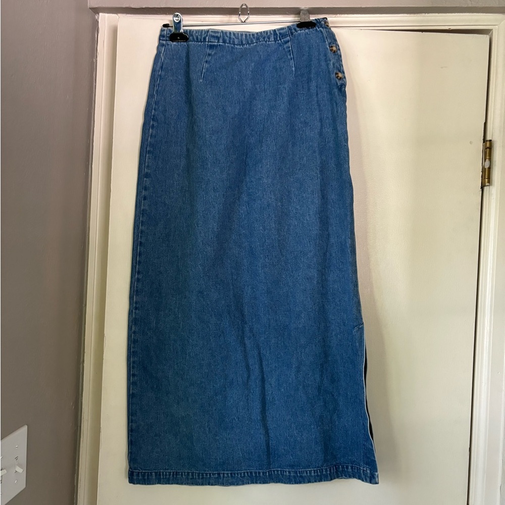 Vintage Eddie Bauer Denim Midi Skirt
